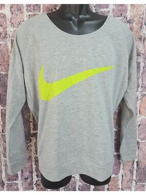 Nike Womens Gray Dri-Fit Lightweight Sweatshirt Small